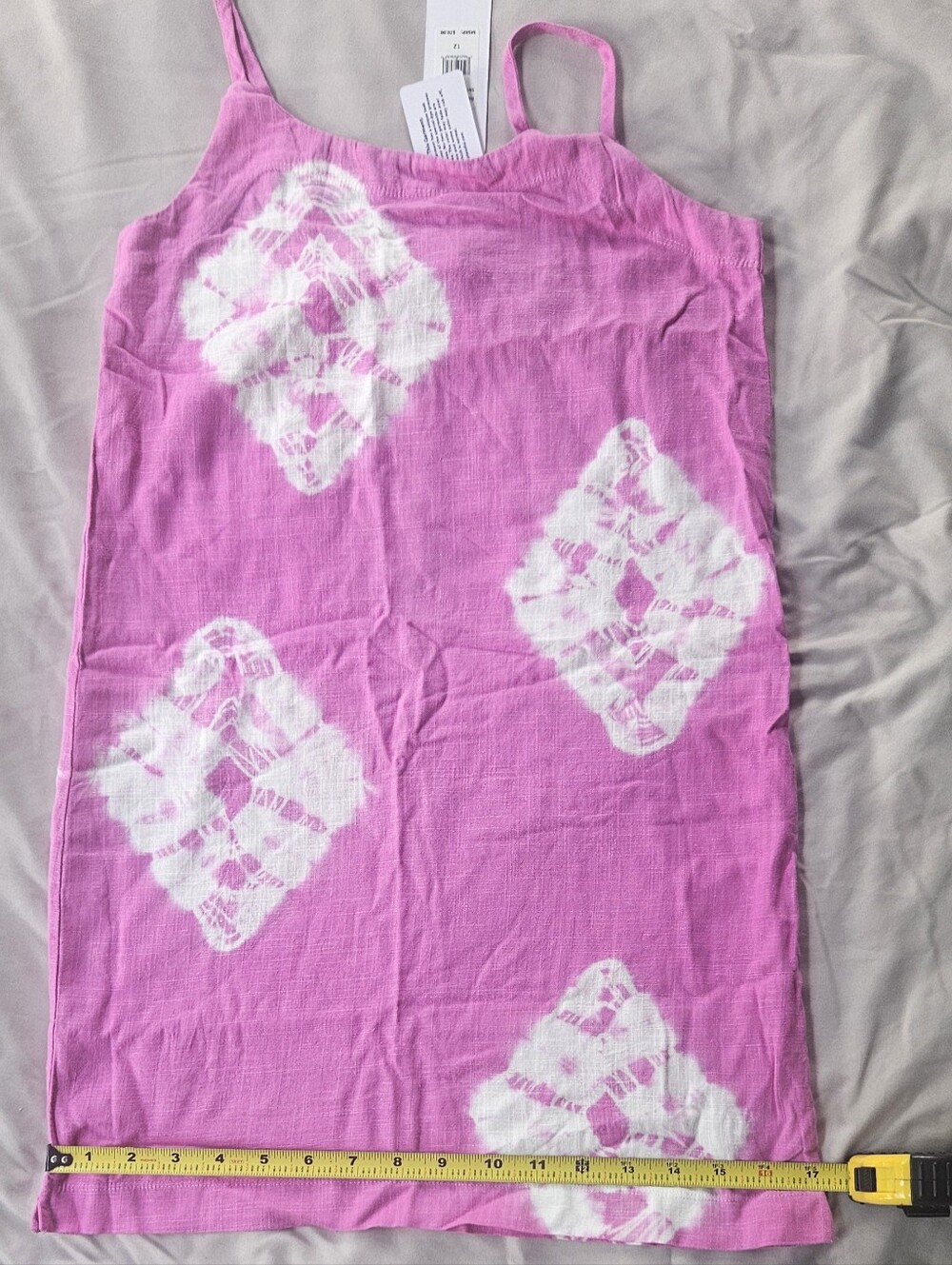 Girls Splendid Pink & White Tie-Dye Sun Dress Or Cover Up